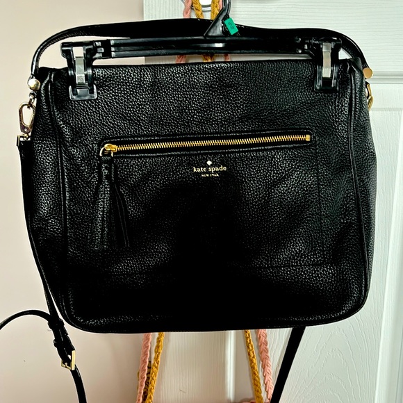 Kate Spade Crescent street roselee black leather shoulder bag - Picture 1 of 2